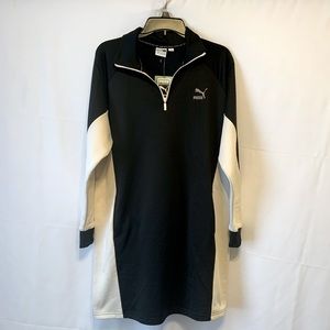 Women’s PUMA Black & Ivory Sweater Dress, Size L, New With Tag